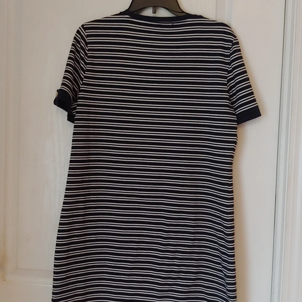 Tommy Hilfiger Navy/White Scoop Neck Cotton Dress. Size Large - Picture 7 of 8